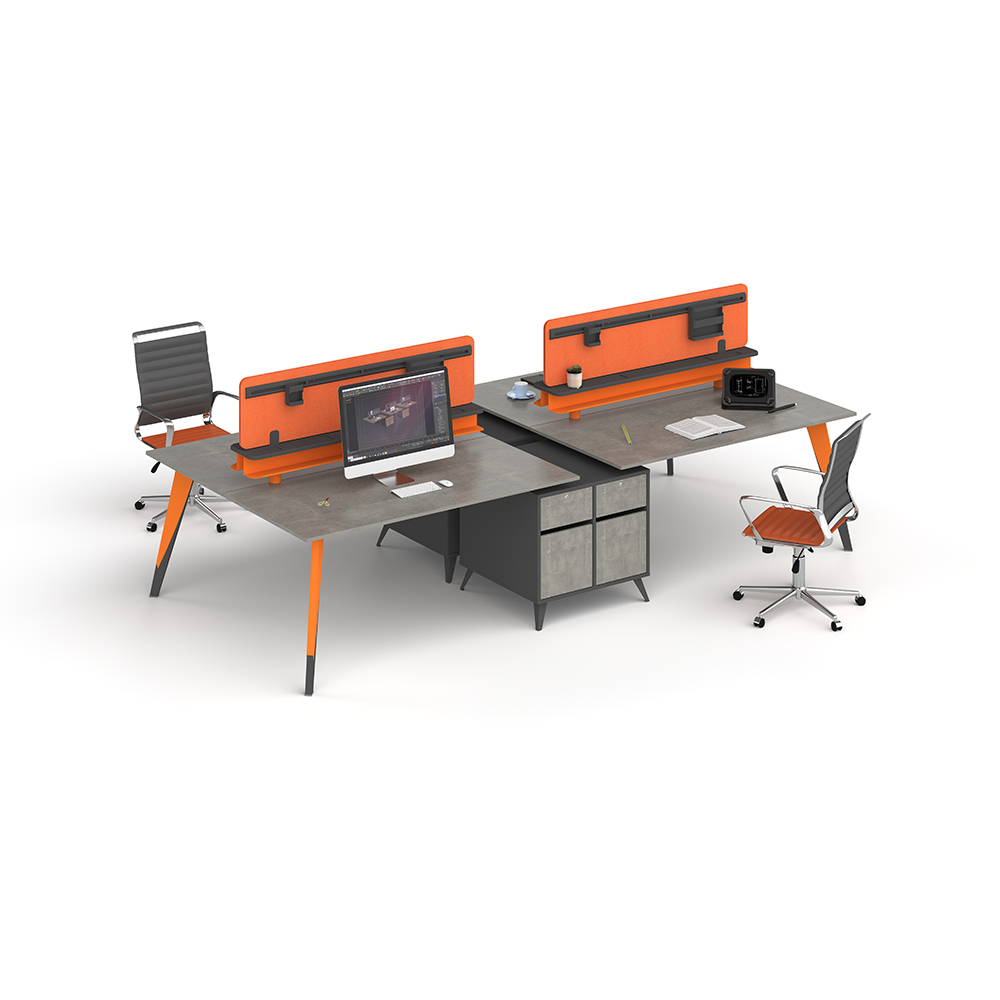 Trend Workstation 4'lü - Retro Taş Füme Turuncu